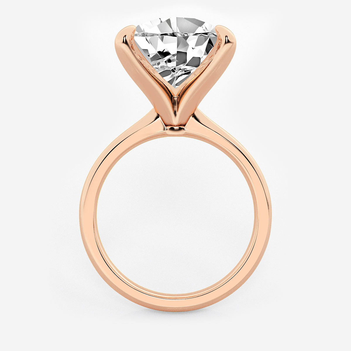Additional Image 1 for  8 ctw Pear Lab Grown Diamond Petite Solitaire Engagement Ring