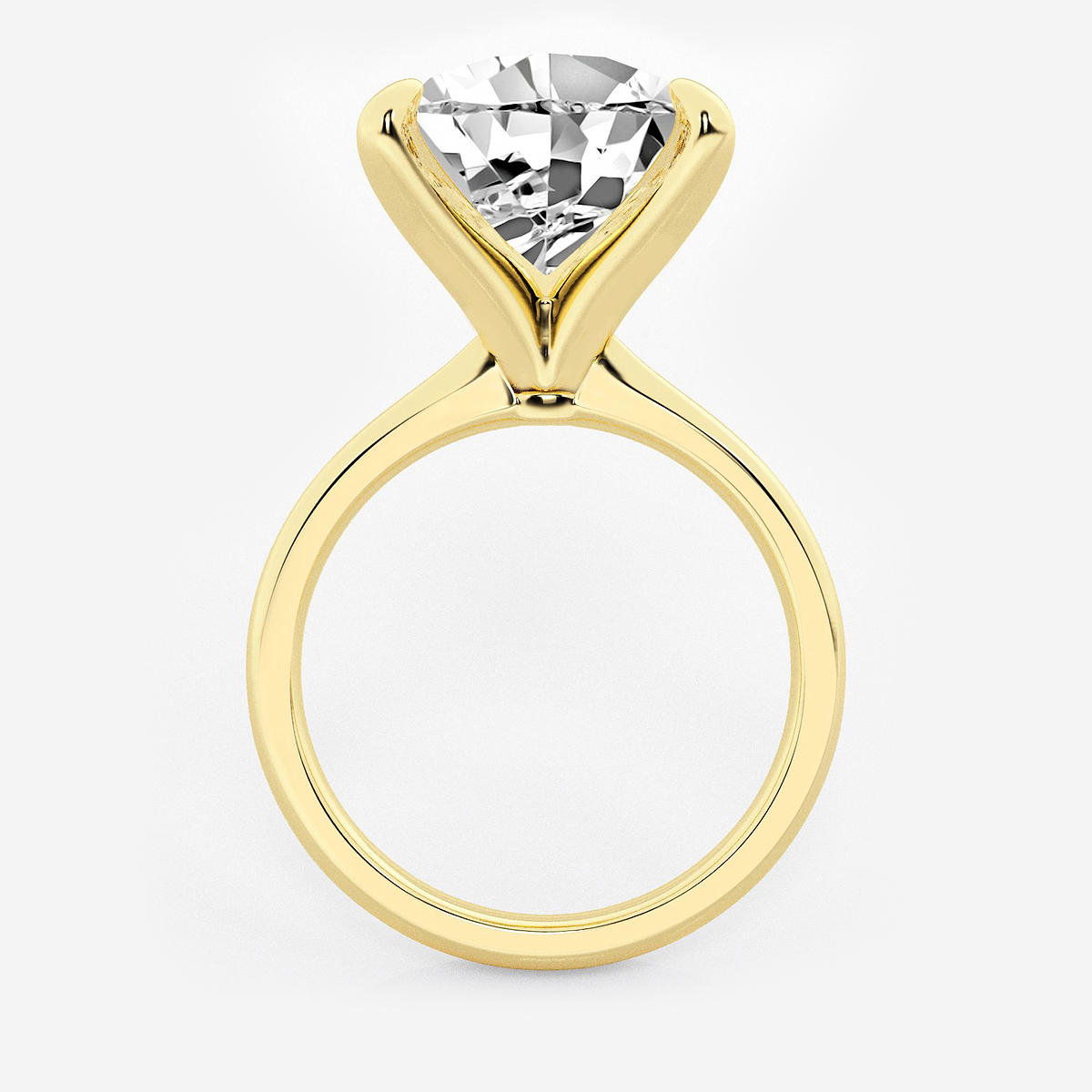 Additional Image 1 for  8 ctw Pear Lab Grown Diamond Petite Solitaire Engagement Ring