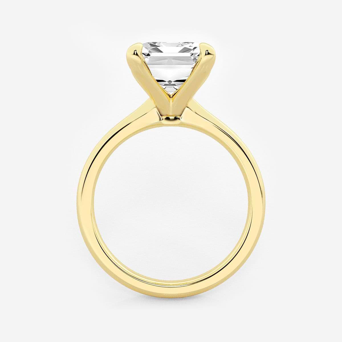 6 ctw Emerald Lab Grown Diamond Petite Solitaire Engagement Ring 14K Yellow Gold, E, VS1