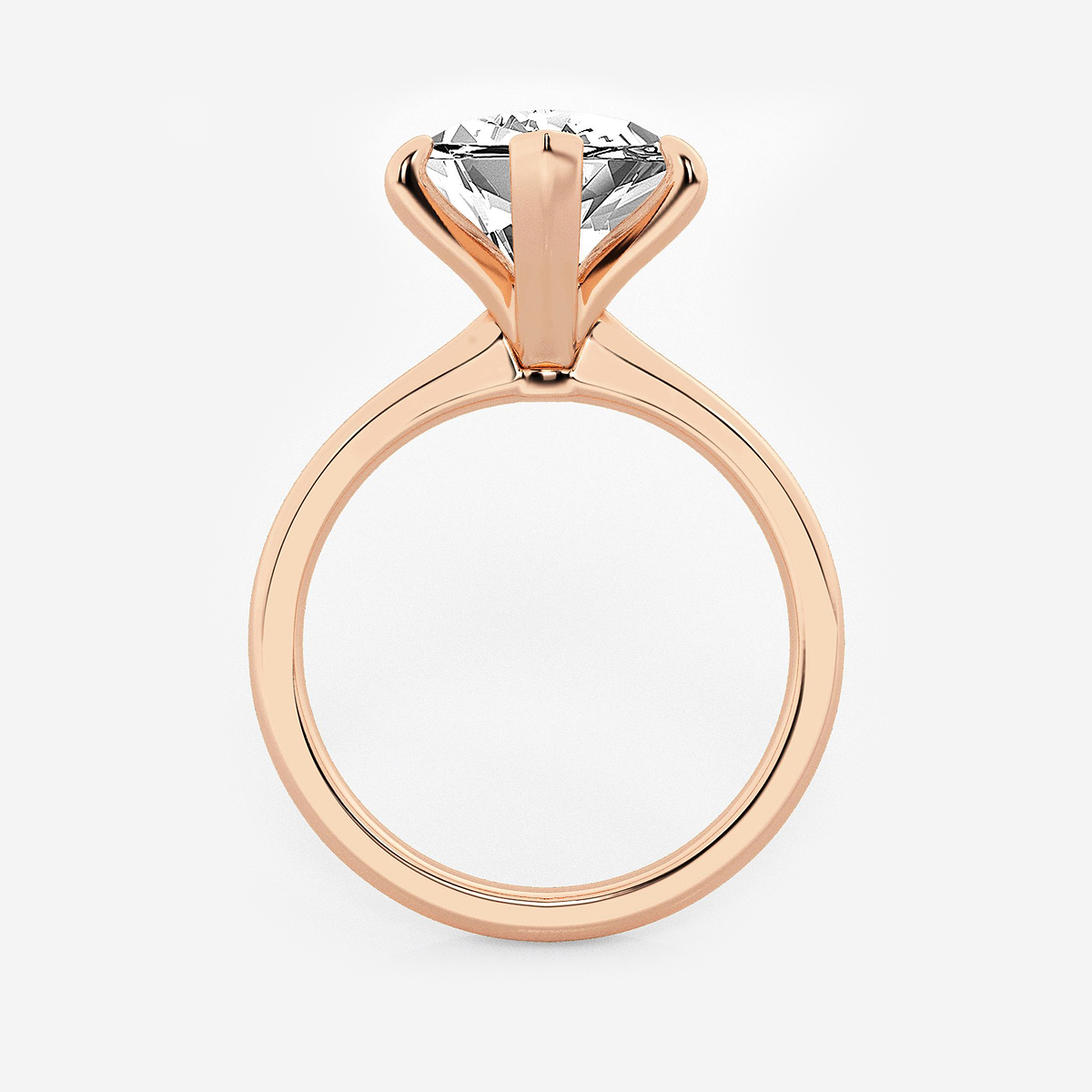 Additional Image 1 for  3 1/2 ctw Heart Lab Grown Diamond Petite Solitaire Engagement Ring