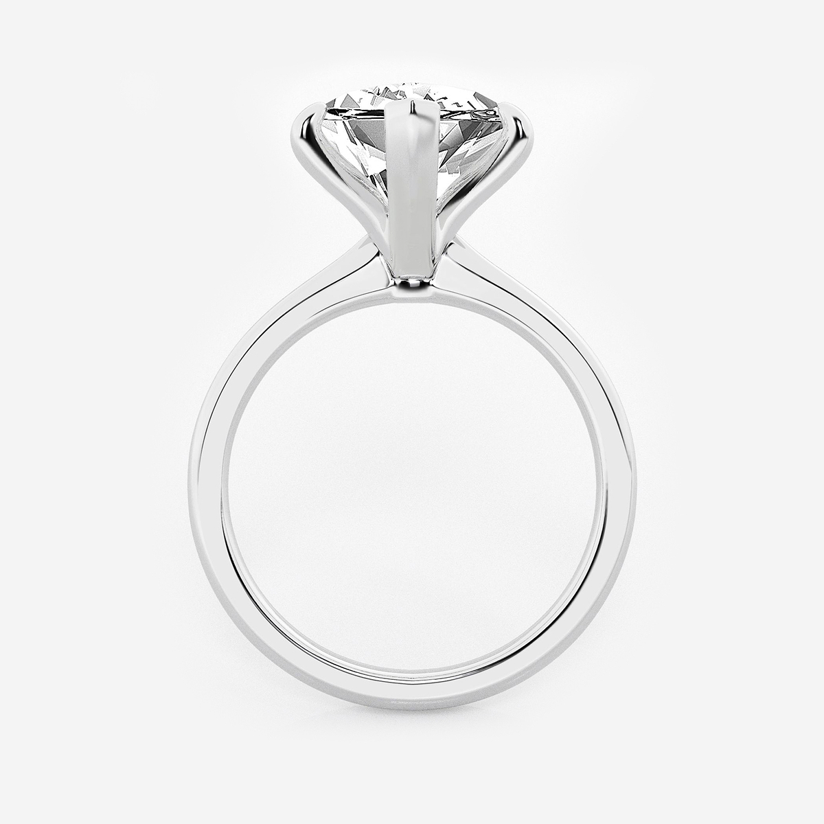 Additional Image 1 for  3 1/2 ctw Heart Lab Grown Diamond Petite Solitaire Engagement Ring