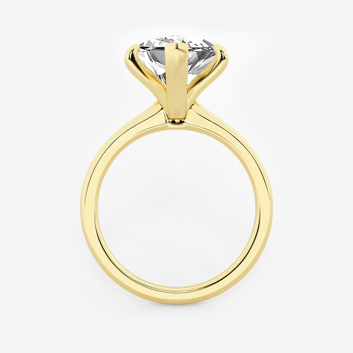 Additional Image 1 for  3 1/2 ctw Heart Lab Grown Diamond Petite Solitaire Engagement Ring