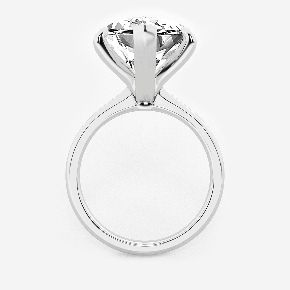 Additional Image 1 for  6 ctw Heart Lab Grown Diamond Petite Solitaire Engagement Ring
