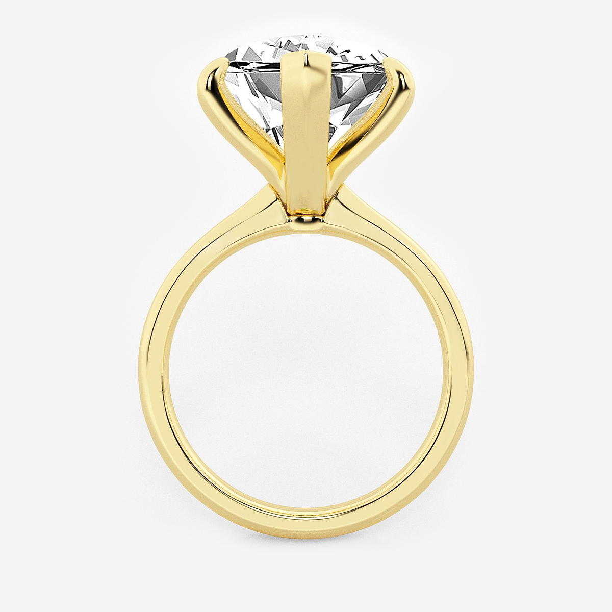 Additional Image 1 for  6 ctw Heart Lab Grown Diamond Petite Solitaire Engagement Ring