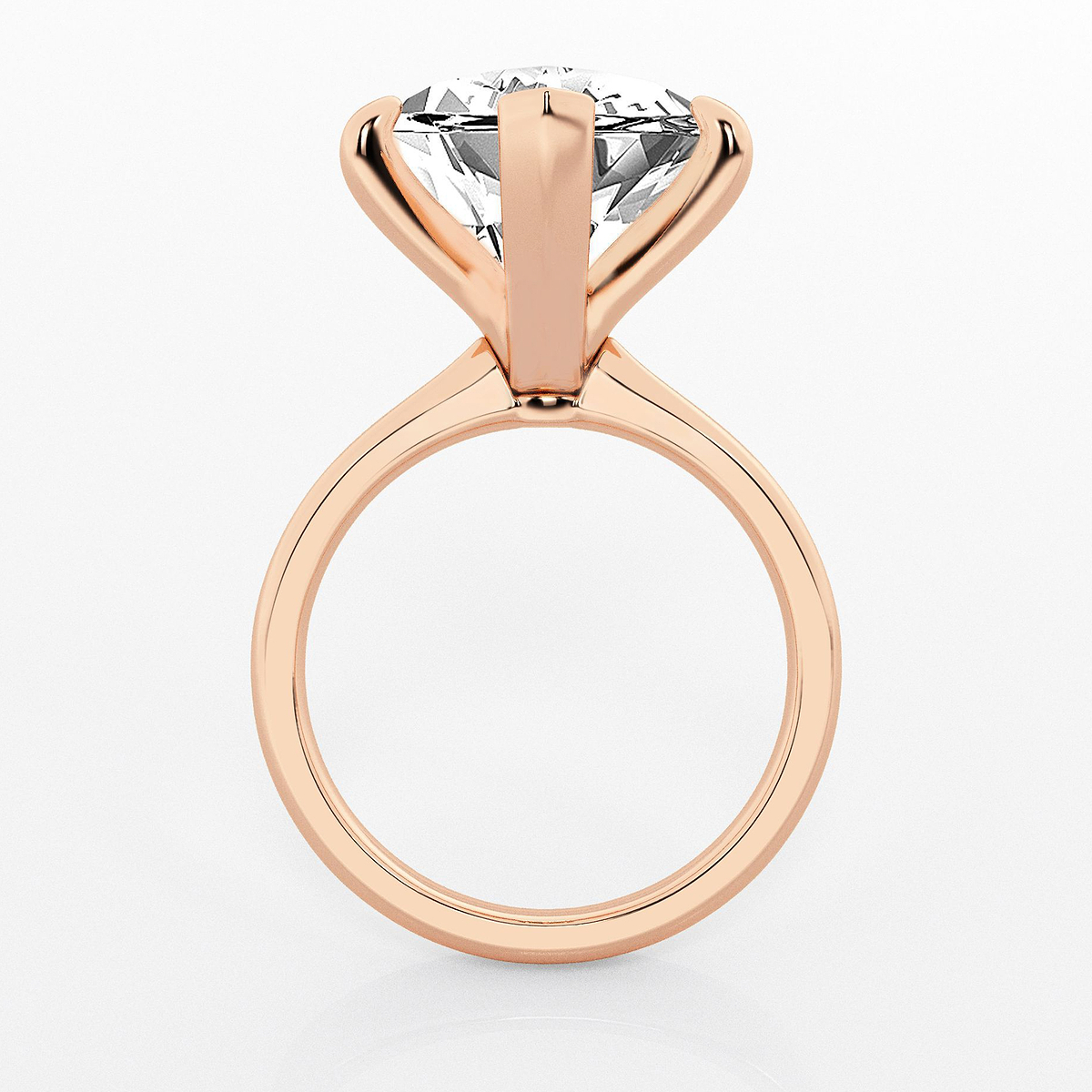 Additional Image 1 for  7 ctw Heart Lab Grown Diamond Petite Solitaire Engagement Ring