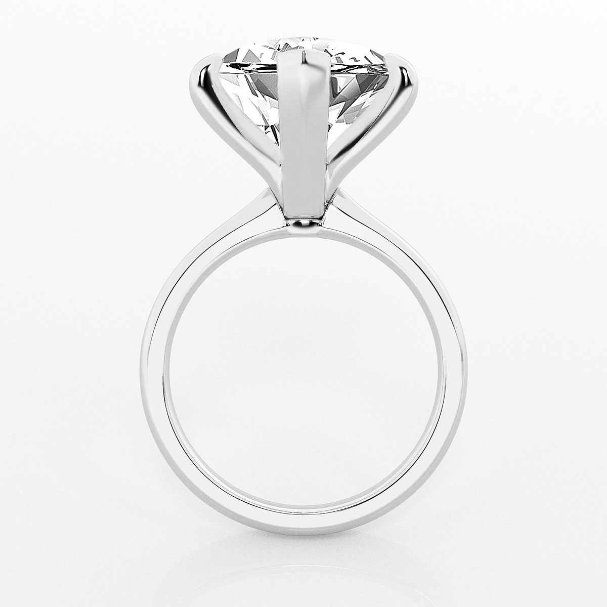 Additional Image 1 for  7 ctw Heart Lab Grown Diamond Petite Solitaire Engagement Ring
