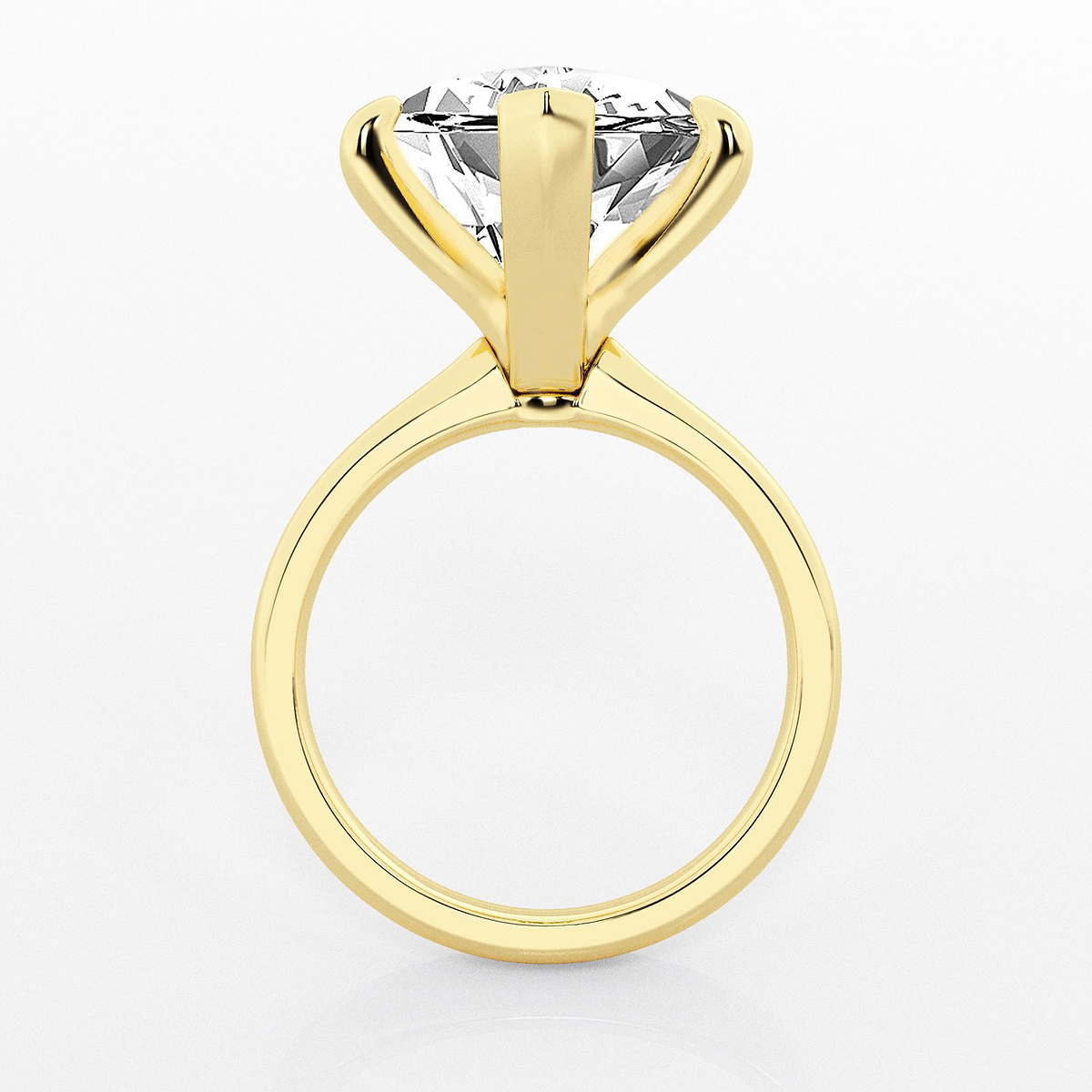Additional Image 1 for  7 ctw Heart Lab Grown Diamond Petite Solitaire Engagement Ring
