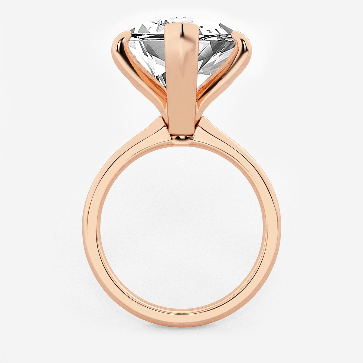 Additional Image 1 for  8 ctw Heart Lab Grown Diamond Petite Solitaire Engagement Ring