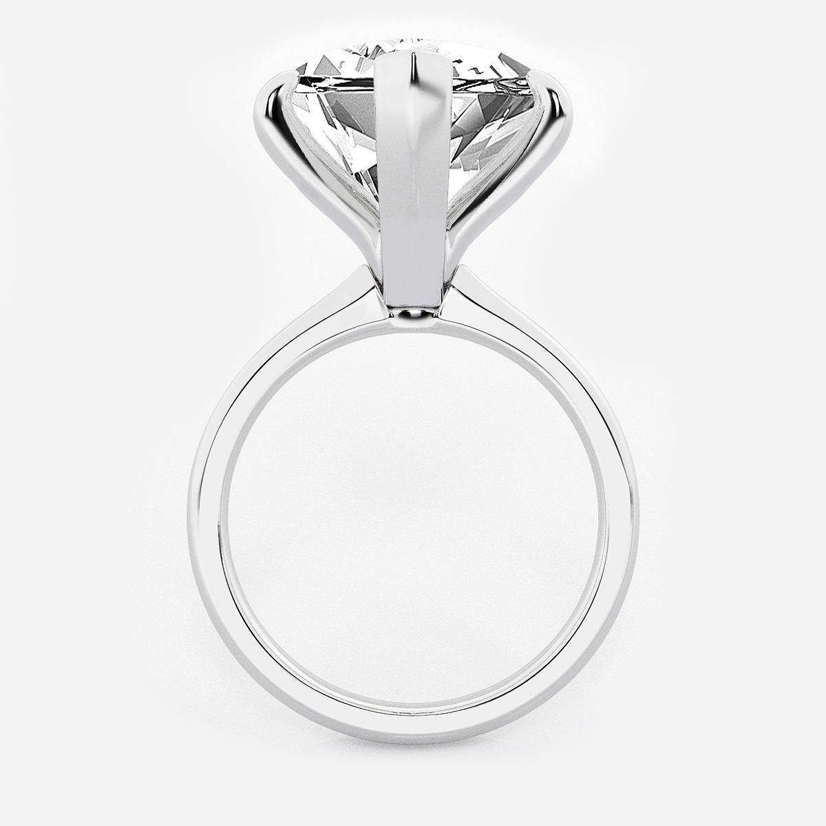 Additional Image 1 for  8 ctw Heart Lab Grown Diamond Petite Solitaire Engagement Ring