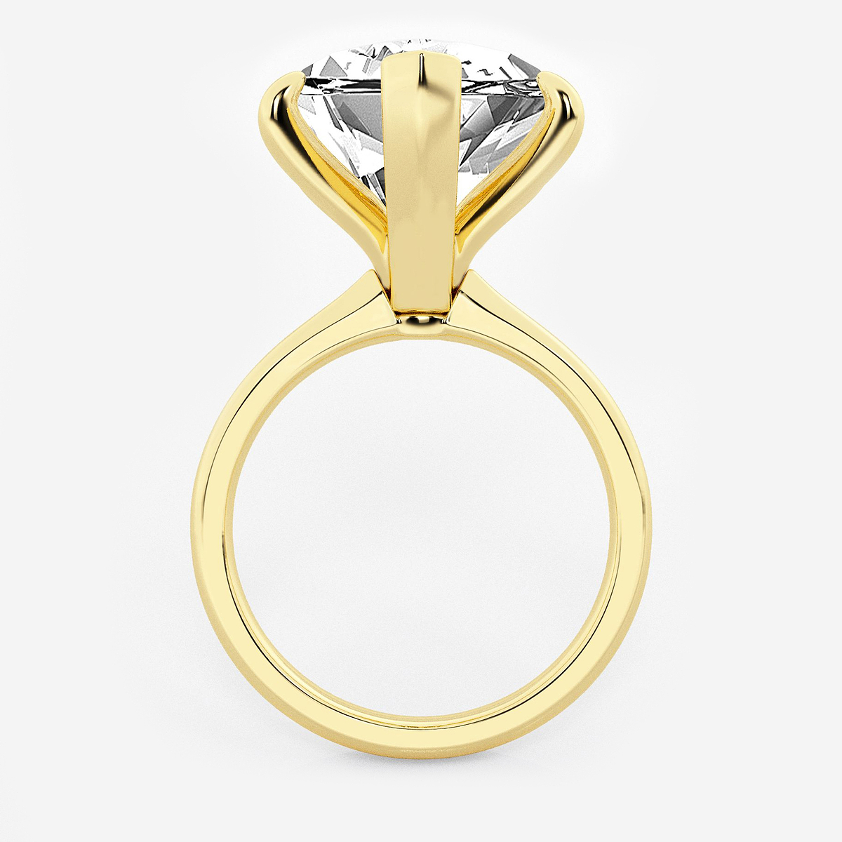 Additional Image 1 for  8 ctw Heart Lab Grown Diamond Petite Solitaire Engagement Ring