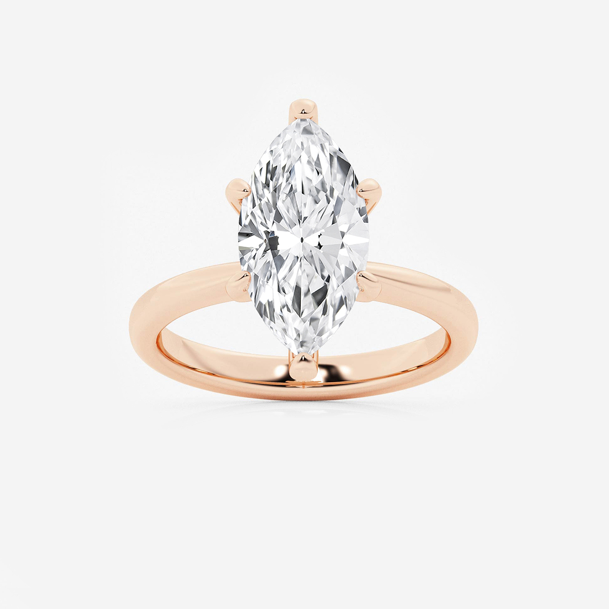 3 1/2 ctw Marquise Lab Grown Diamond Petite Solitaire Engagement Ring