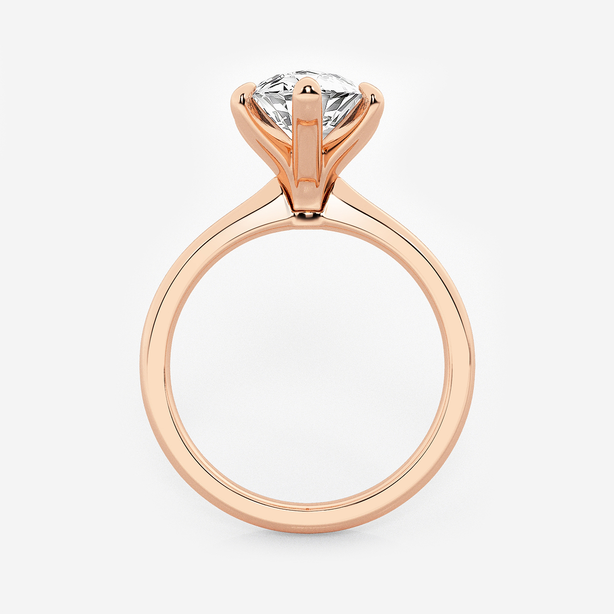Additional Image 1 for  3 1/2 ctw Marquise Lab Grown Diamond Petite Solitaire Engagement Ring