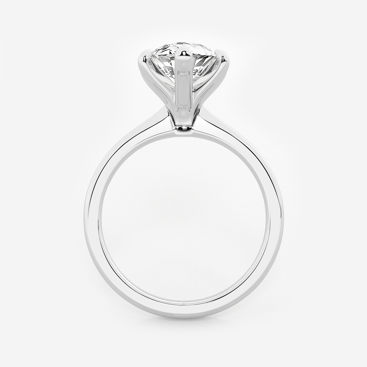 Additional Image 1 for  3 1/2 ctw Marquise Lab Grown Diamond Petite Solitaire Engagement Ring
