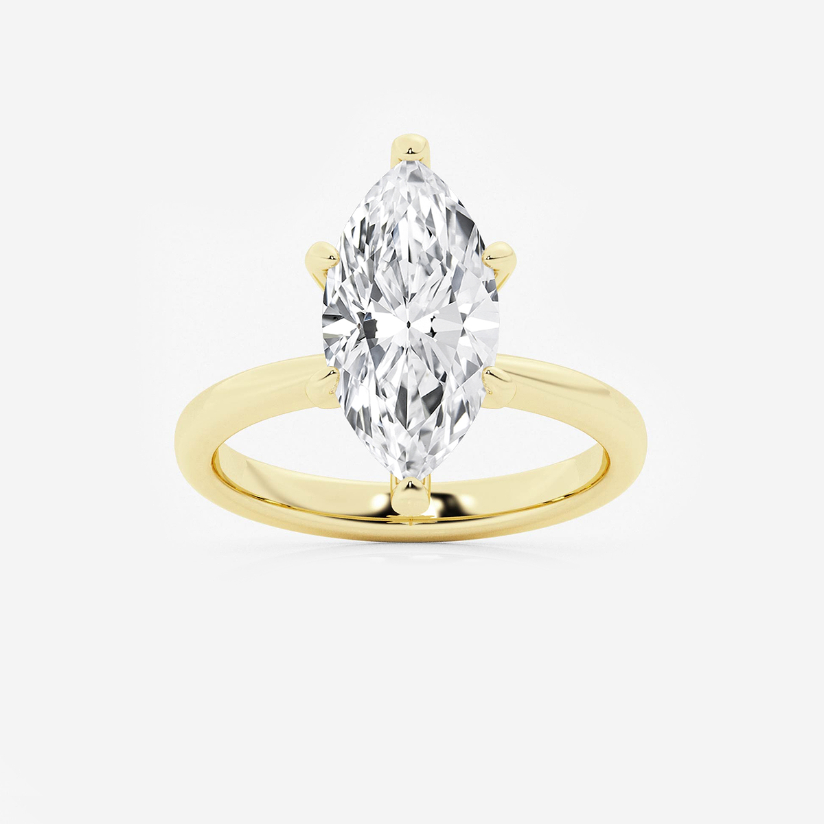 3 1/2 ctw Marquise Lab Grown Diamond Petite Solitaire Engagement Ring