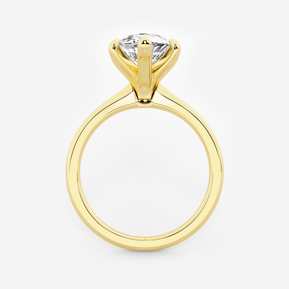 Additional Image 1 for  3 1/2 ctw Marquise Lab Grown Diamond Petite Solitaire Engagement Ring