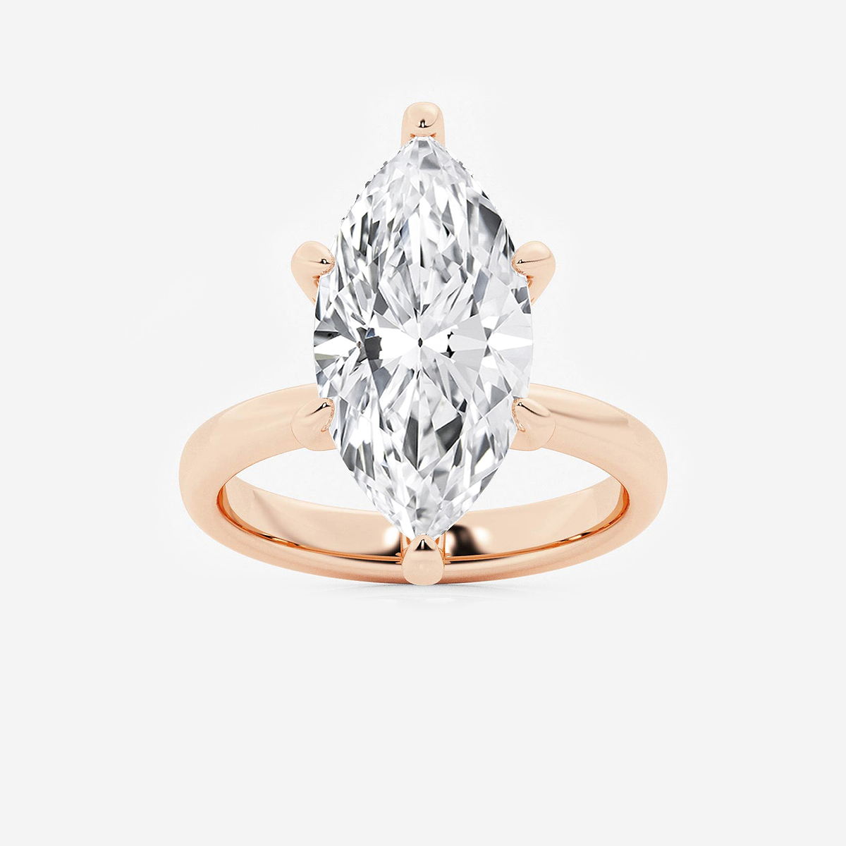 6 ctw Marquise Lab Grown Diamond Petite Solitaire Engagement Ring
