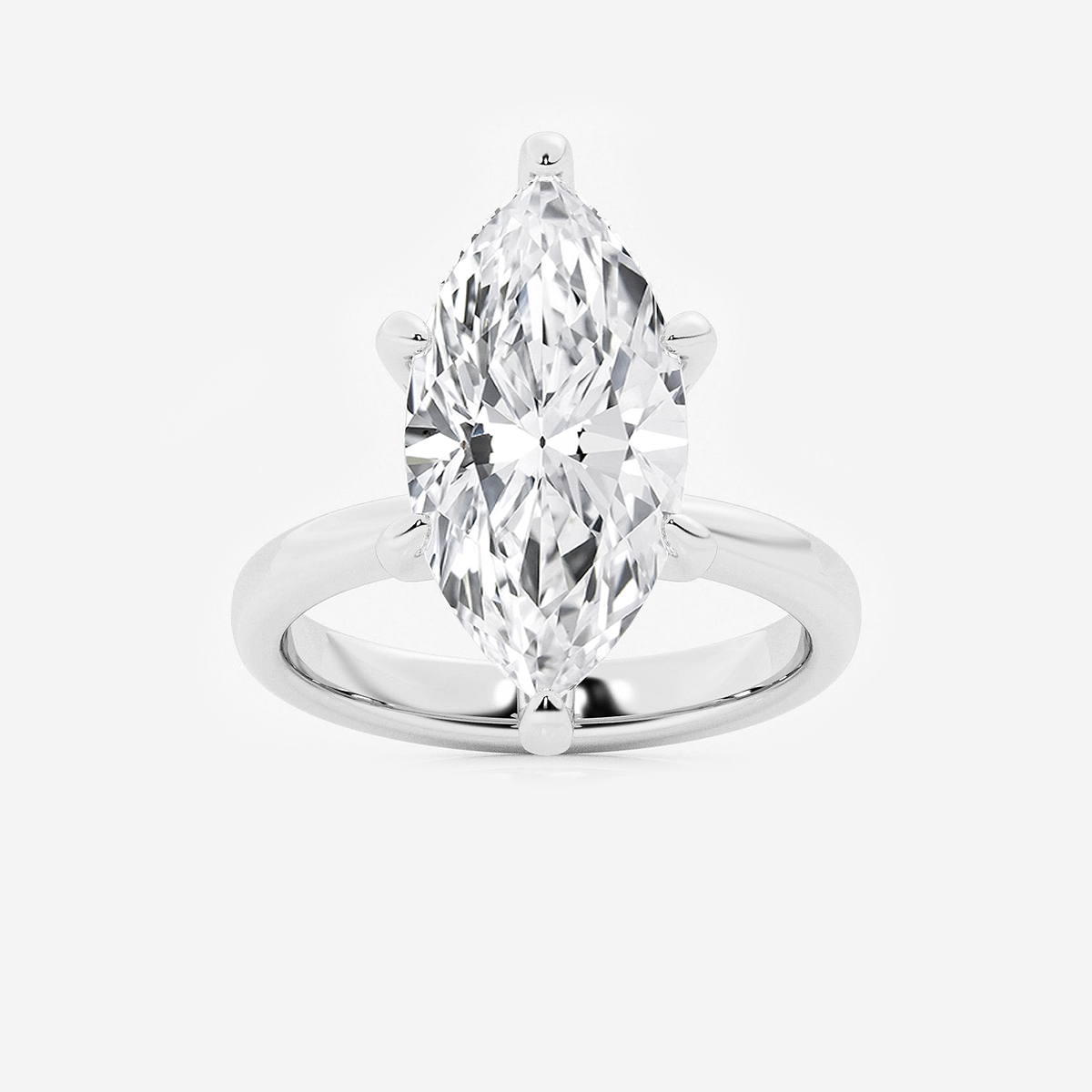 6 ctw Marquise Lab Grown Diamond Petite Solitaire Engagement Ring