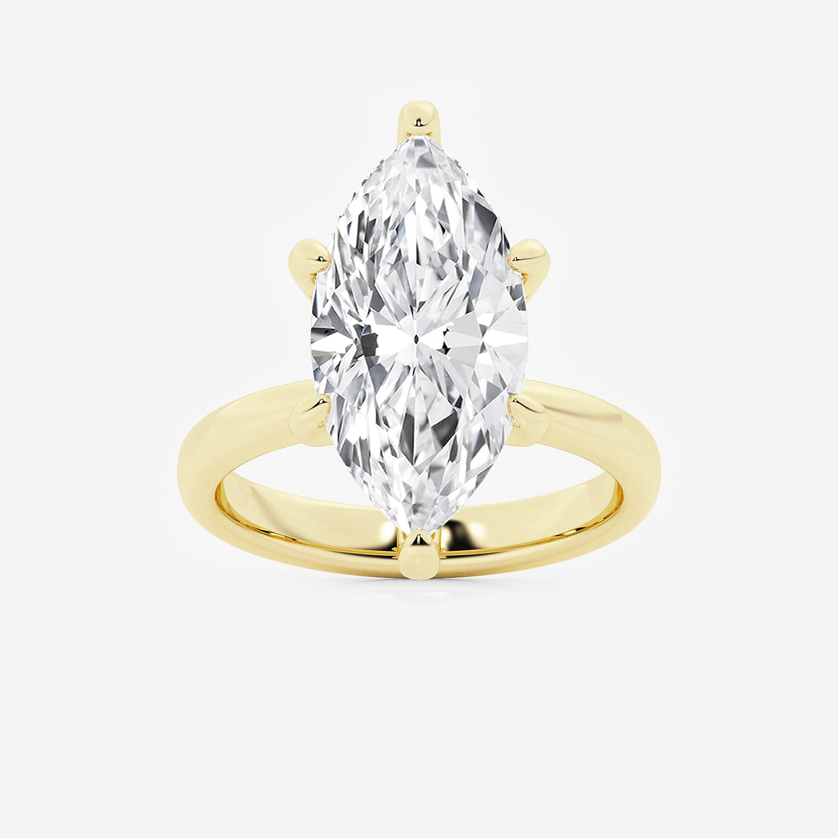 6 ctw Marquise Lab Grown Diamond Petite Solitaire Engagement Ring