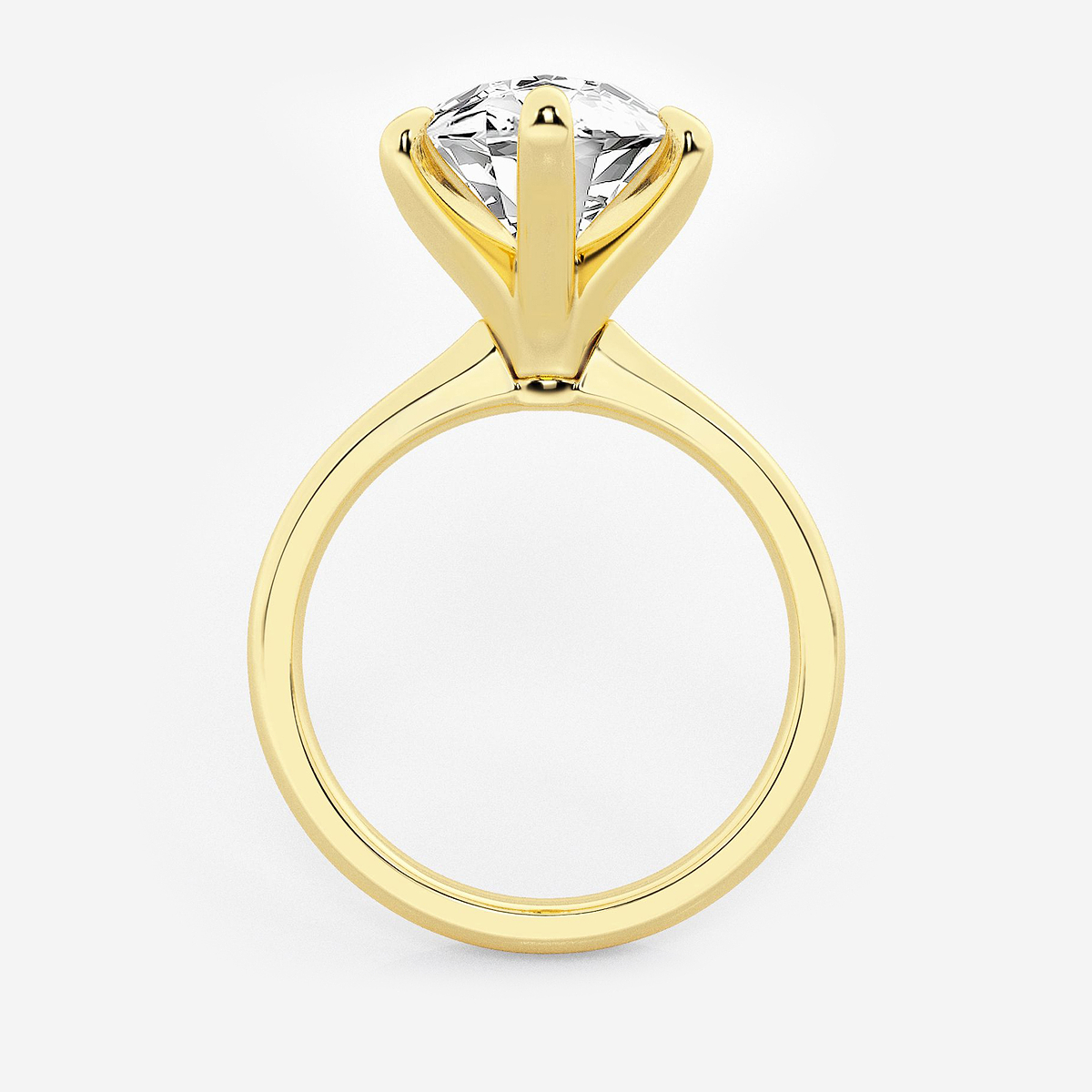 Additional Image 1 for  6 ctw Marquise Lab Grown Diamond Petite Solitaire Engagement Ring
