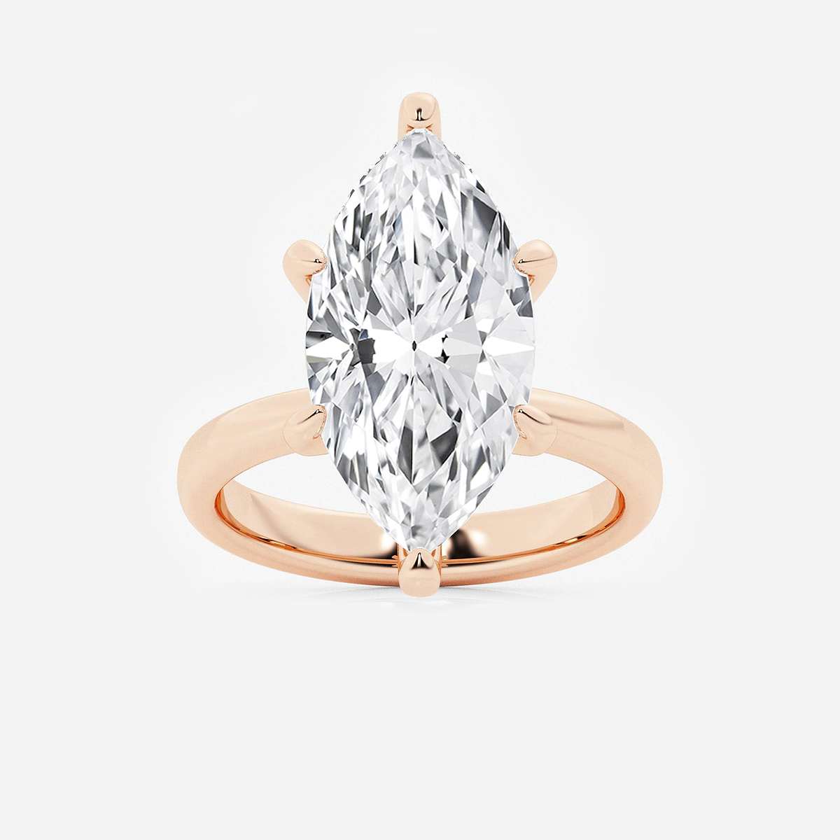 7 ctw Marquise Lab Grown Diamond Petite Solitaire Engagement Ring