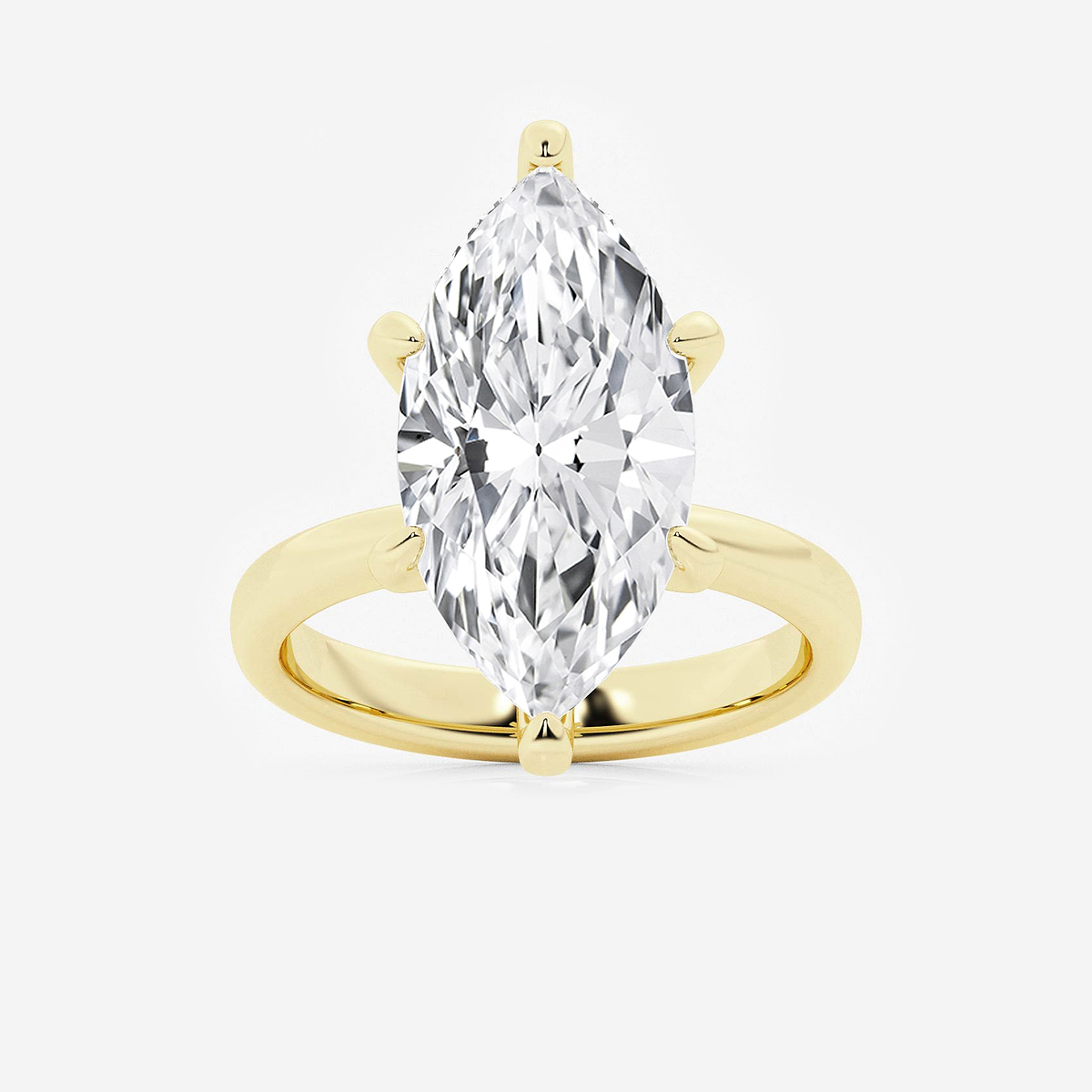 7 ctw Marquise Lab Grown Diamond Petite Solitaire Engagement Ring