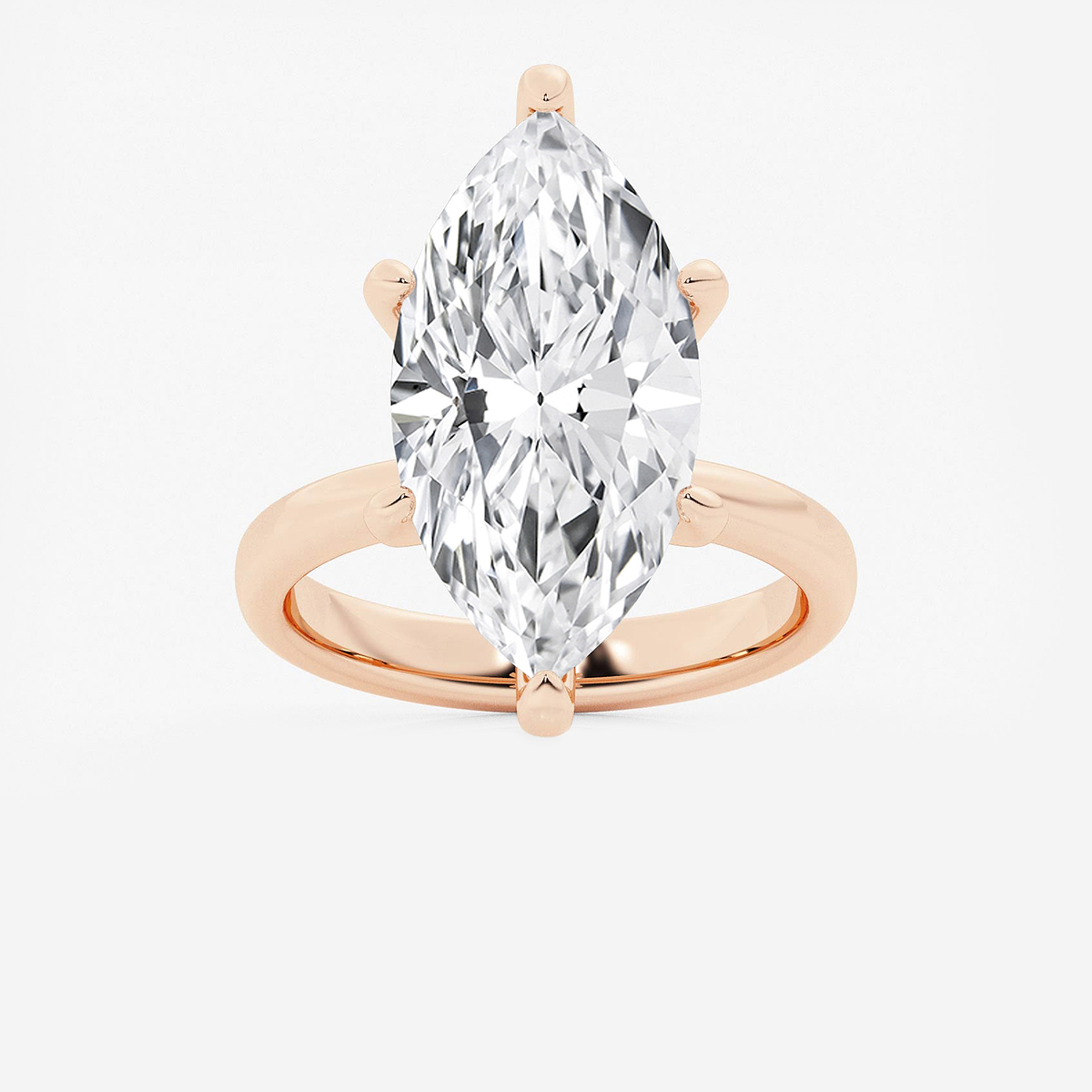 8 ctw Marquise Lab Grown Diamond Petite Solitaire Engagement Ring