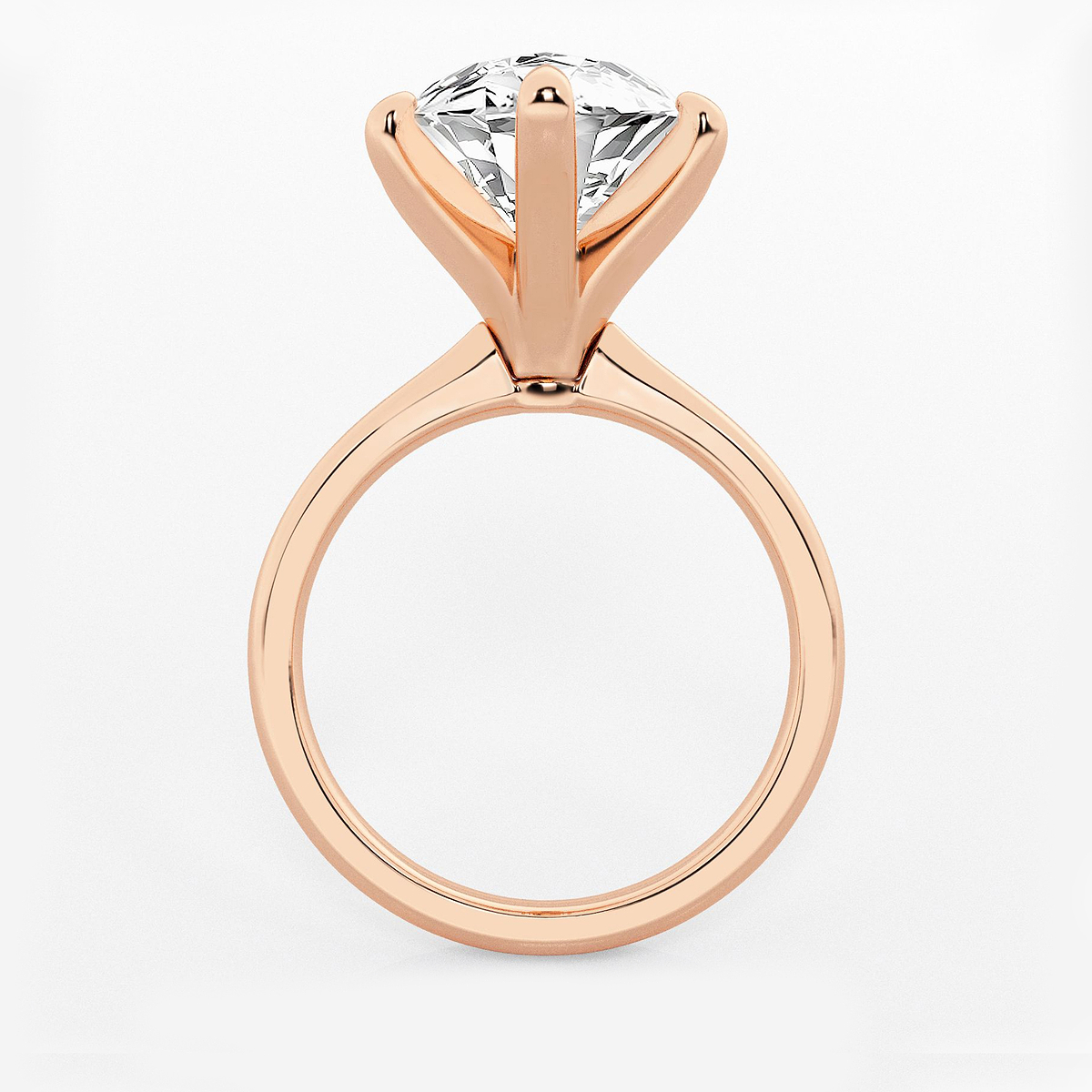 Additional Image 1 for  8 ctw Marquise Lab Grown Diamond Petite Solitaire Engagement Ring