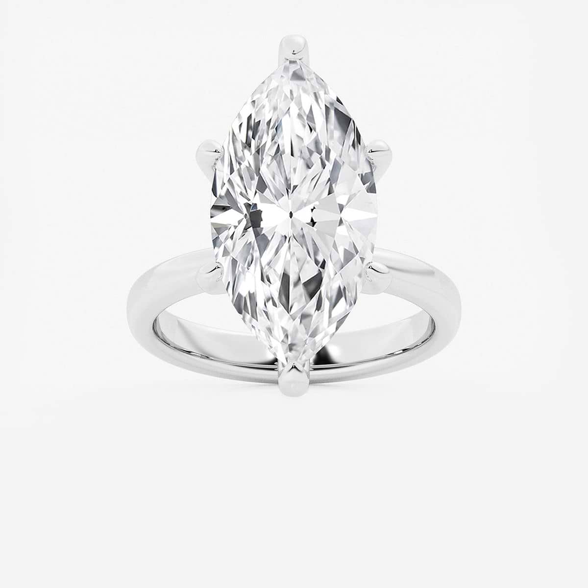 8 ctw Marquise Lab Grown Diamond Petite Solitaire Engagement Ring