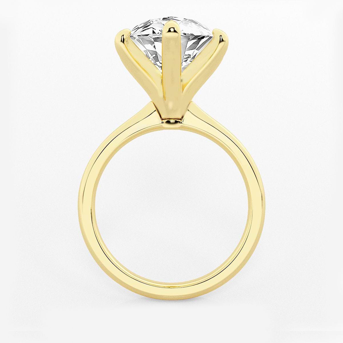 8 ctw Marquise Lab Grown Diamond Petite Solitaire Engagement Ring 14K Yellow Gold, F, VS2