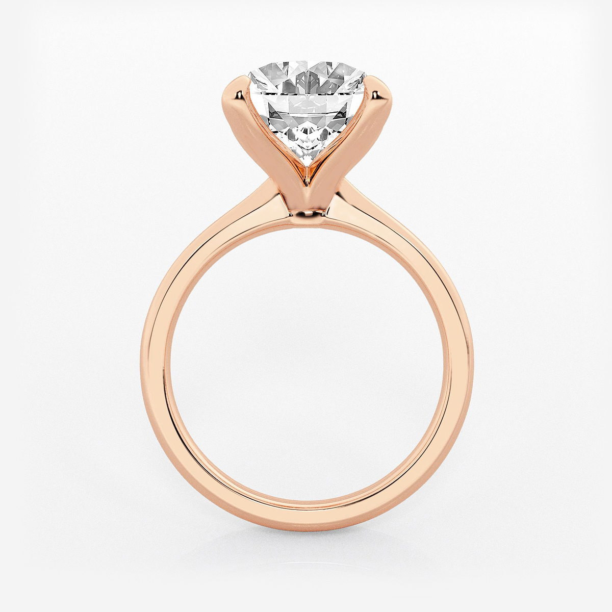 Additional Image 1 for  6 ctw Oval Lab Grown Diamond Petite Solitaire Engagement Ring