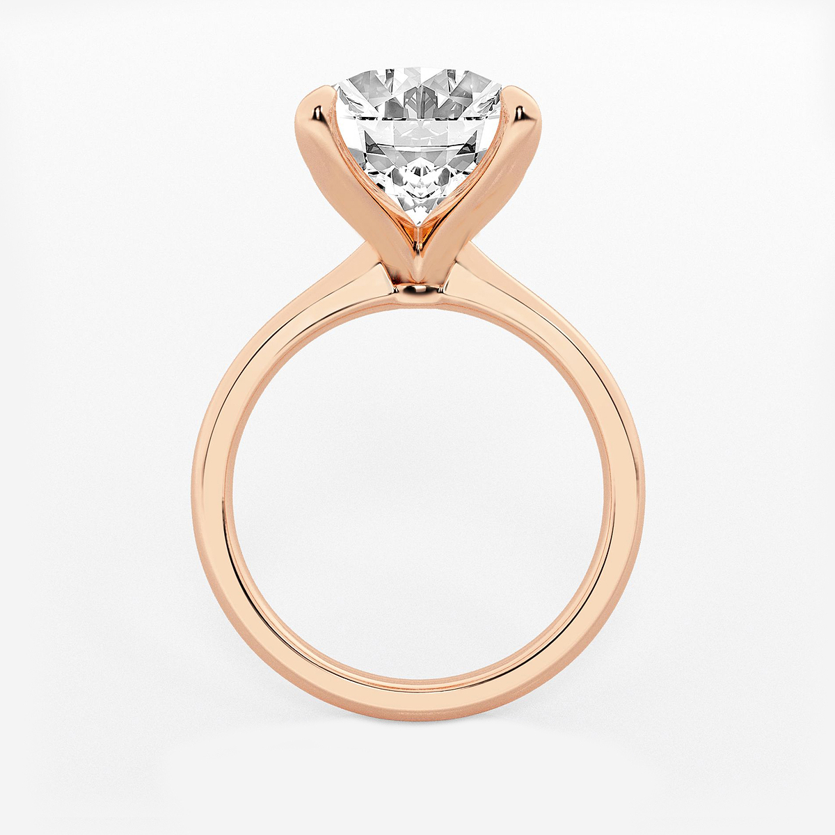 Additional Image 1 for  8 ctw Oval Lab Grown Diamond Petite Solitaire Engagement Ring