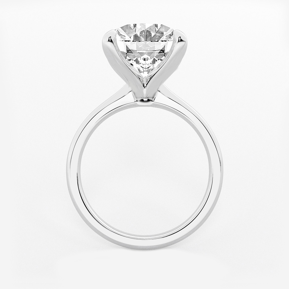 Additional Image 1 for  7 ctw Oval Lab Grown Diamond Petite Solitaire Engagement Ring