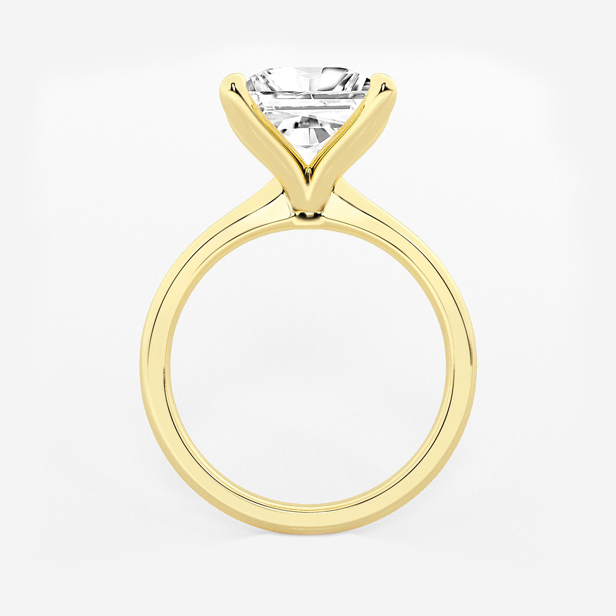 Additional Image 1 for  3 1/2 ctw Princess Lab Grown Diamond Petite Solitaire Engagement Ring