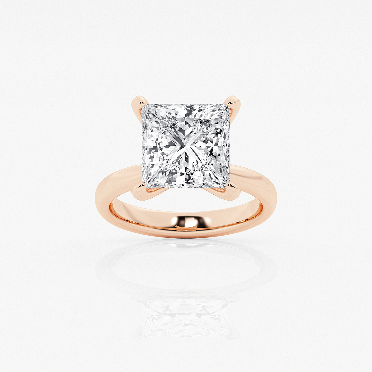 6 ctw Princess Lab Grown Diamond Petite Solitaire Engagement Ring