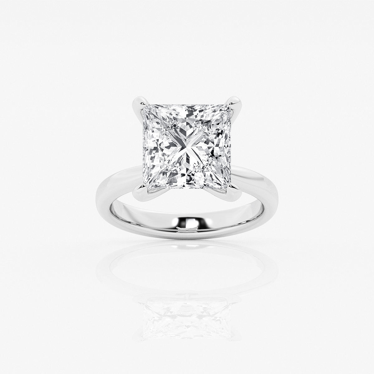 6 ctw Princess Lab Grown Diamond Petite Solitaire Engagement Ring