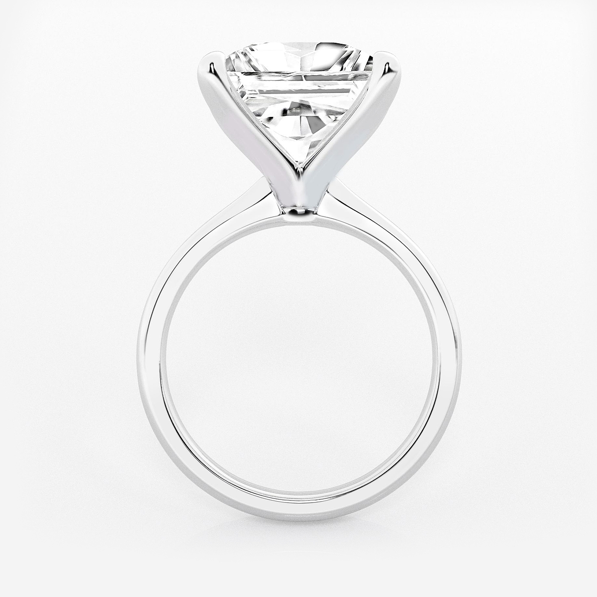 Additional Image 1 for  6 ctw Princess Lab Grown Diamond Petite Solitaire Engagement Ring