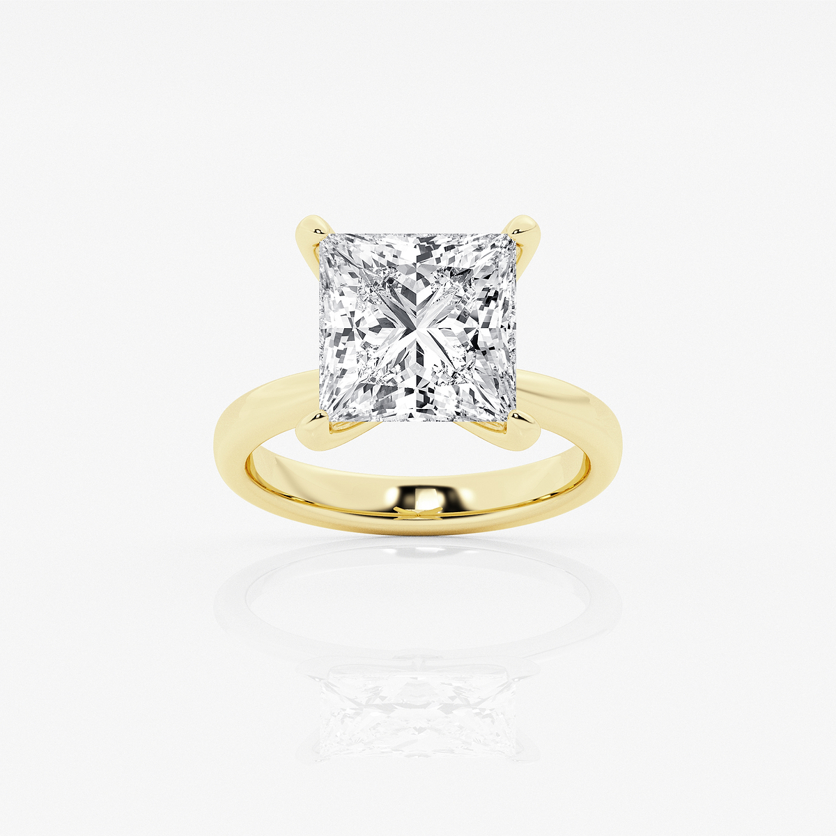6 ctw Princess Lab Grown Diamond Petite Solitaire Engagement Ring