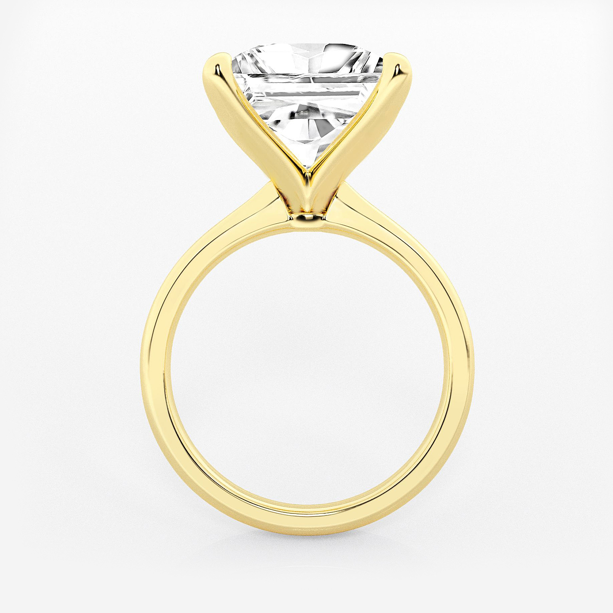 Additional Image 1 for  6 ctw Princess Lab Grown Diamond Petite Solitaire Engagement Ring