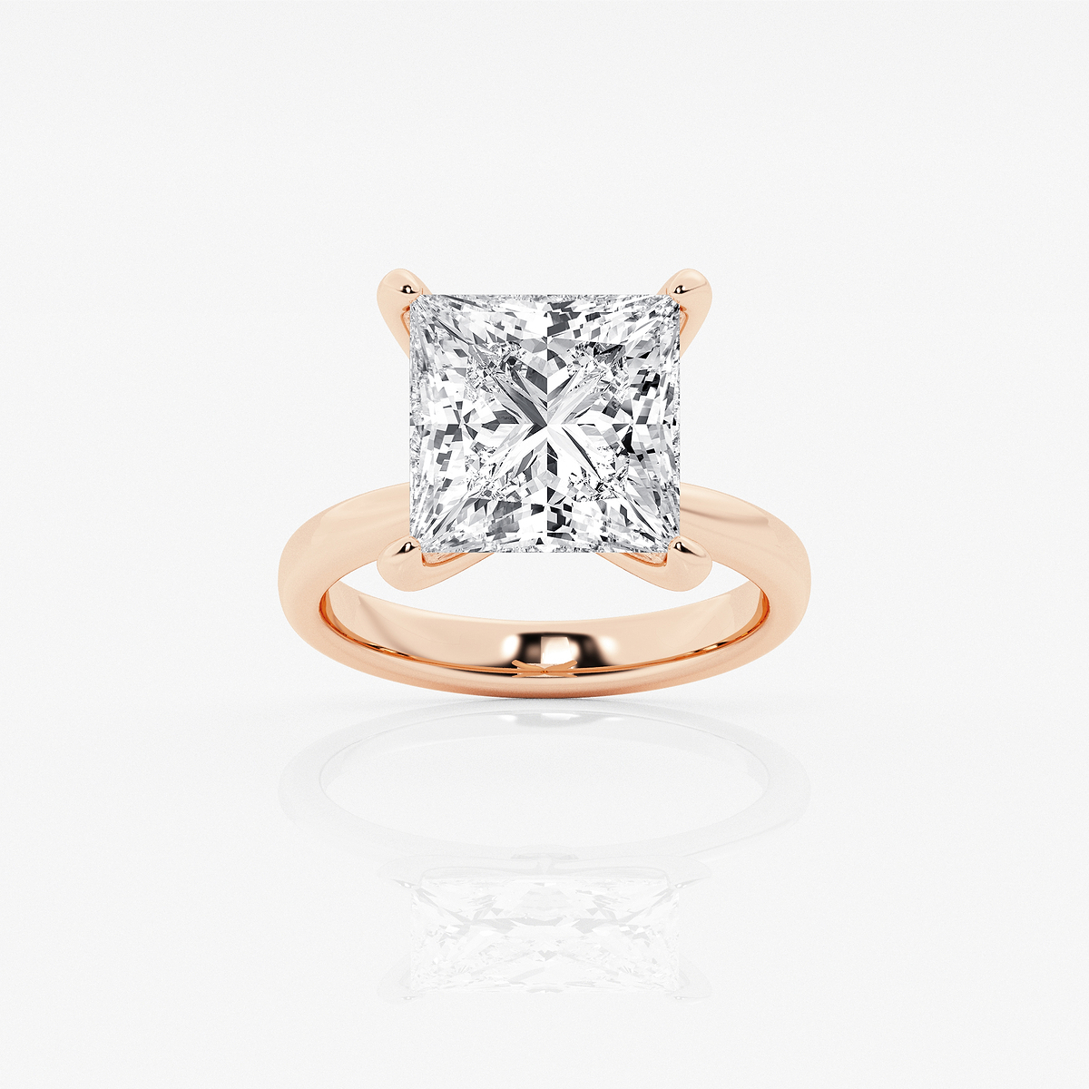 7 ctw Princess Lab Grown Diamond Petite Solitaire Engagement Ring