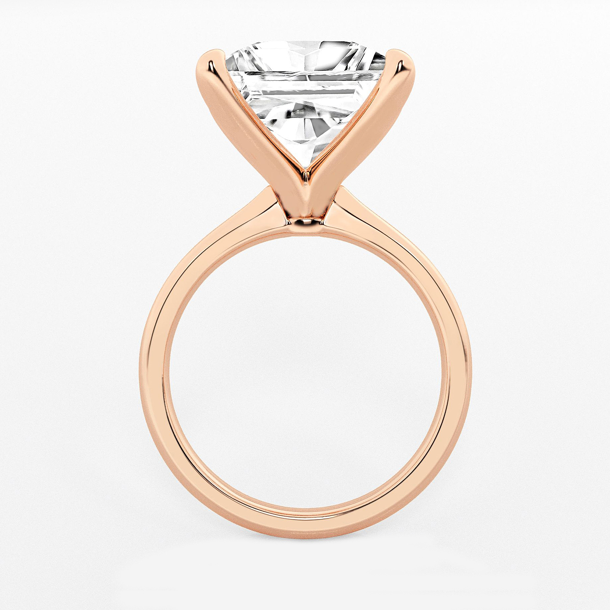Additional Image 1 for  7 ctw Princess Lab Grown Diamond Petite Solitaire Engagement Ring