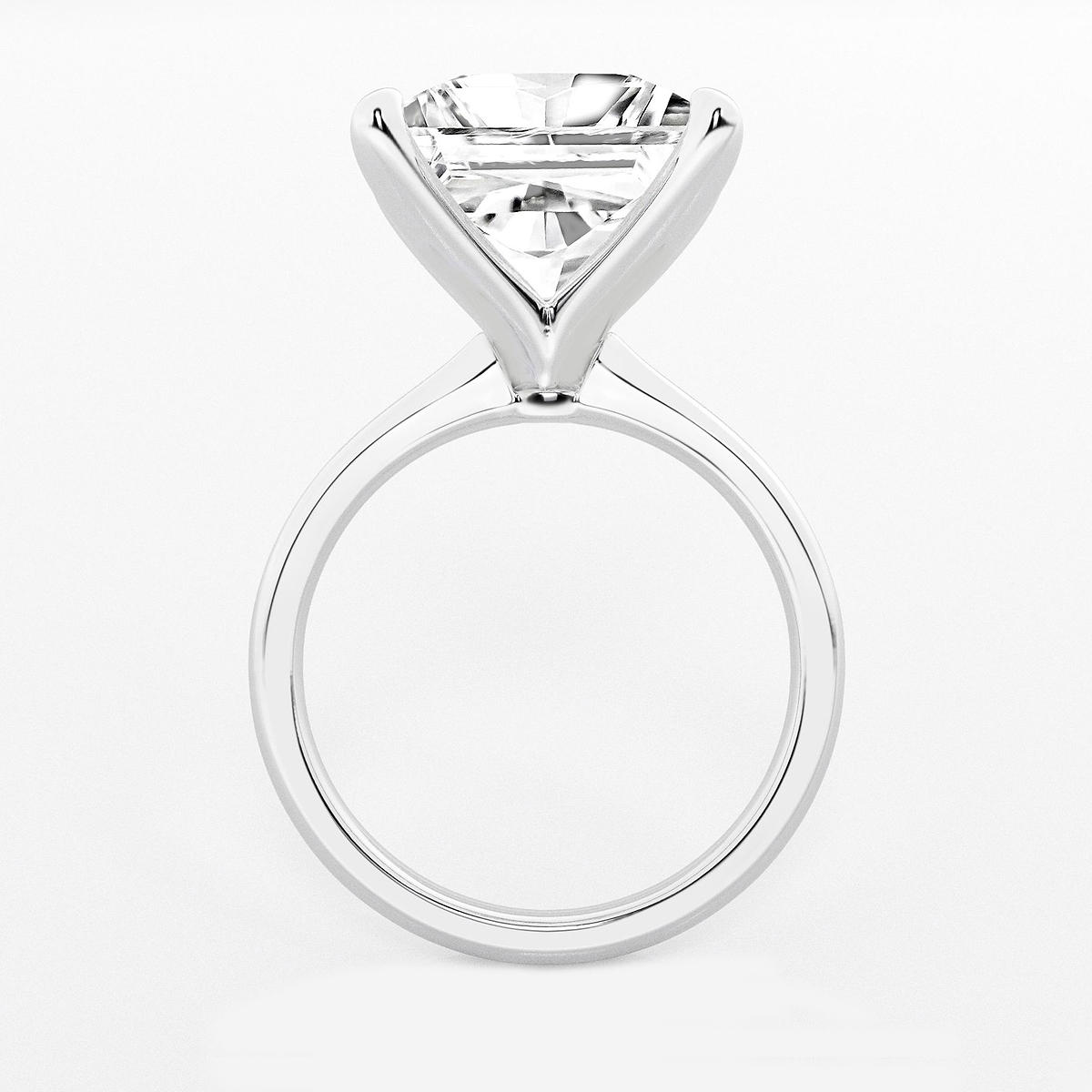 Additional Image 1 for  7 ctw Princess Lab Grown Diamond Petite Solitaire Engagement Ring