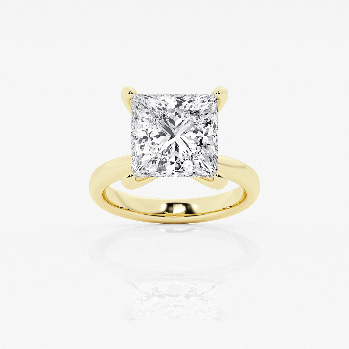 7 ctw Princess Lab Grown Diamond Petite Solitaire Engagement Ring