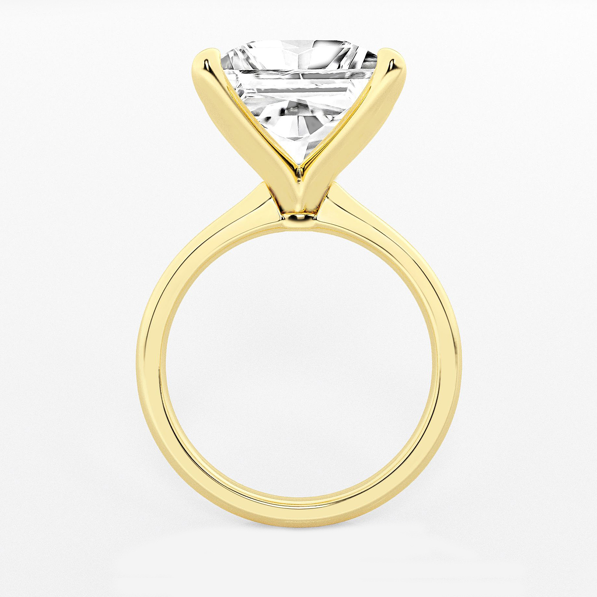 Additional Image 1 for  7 ctw Princess Lab Grown Diamond Petite Solitaire Engagement Ring