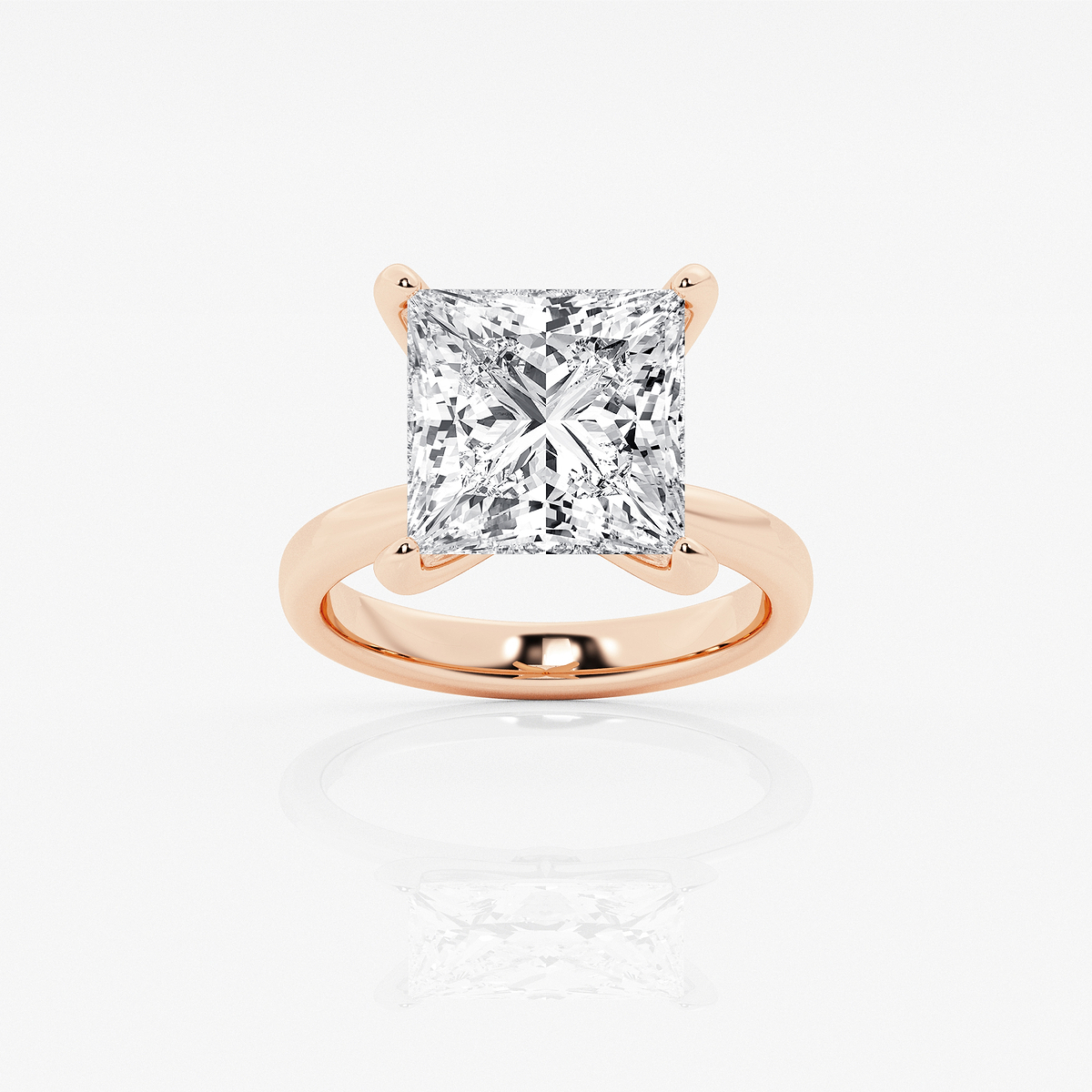 8 ctw Princess Lab Grown Diamond Petite Solitaire Engagement Ring