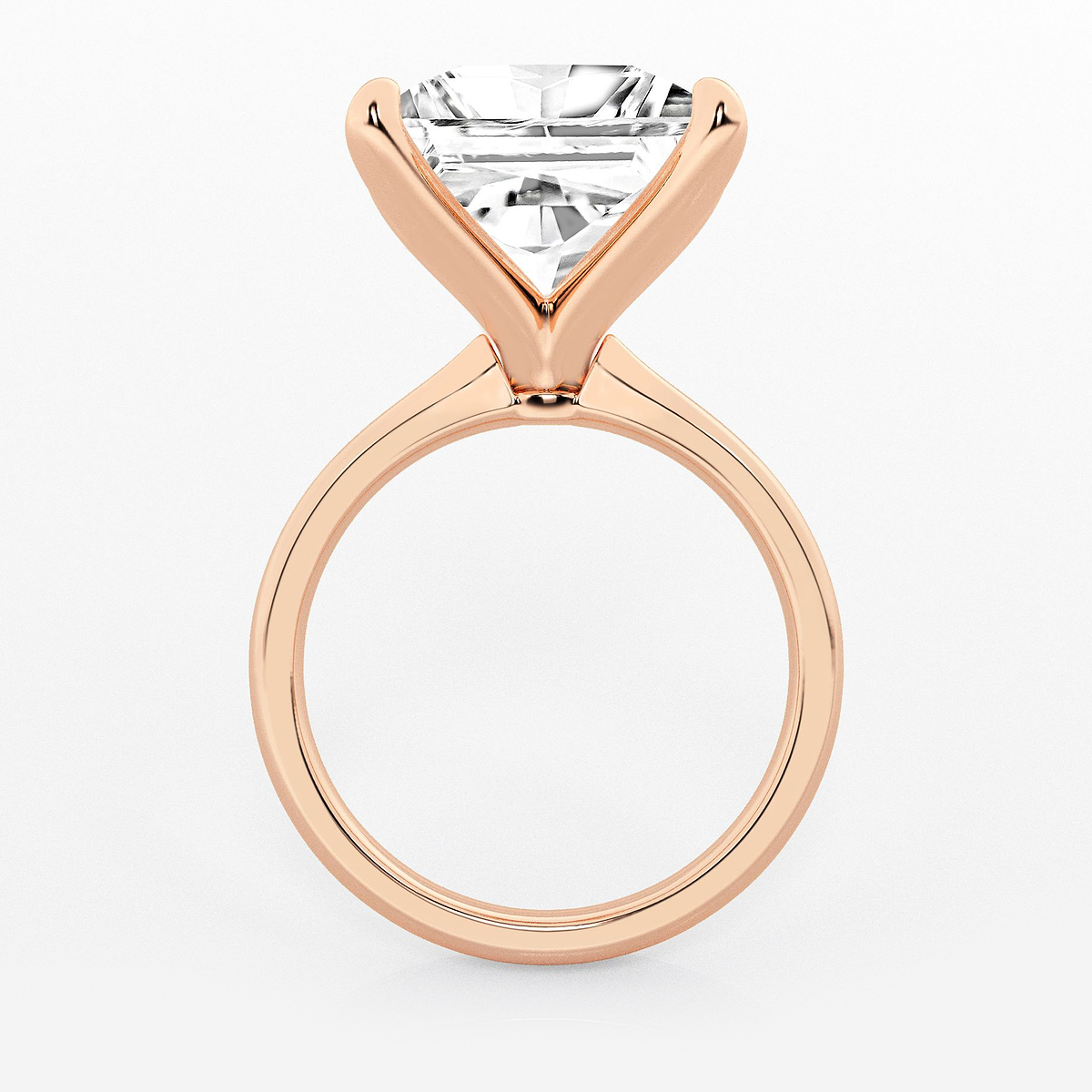Additional Image 1 for  8 ctw Princess Lab Grown Diamond Petite Solitaire Engagement Ring