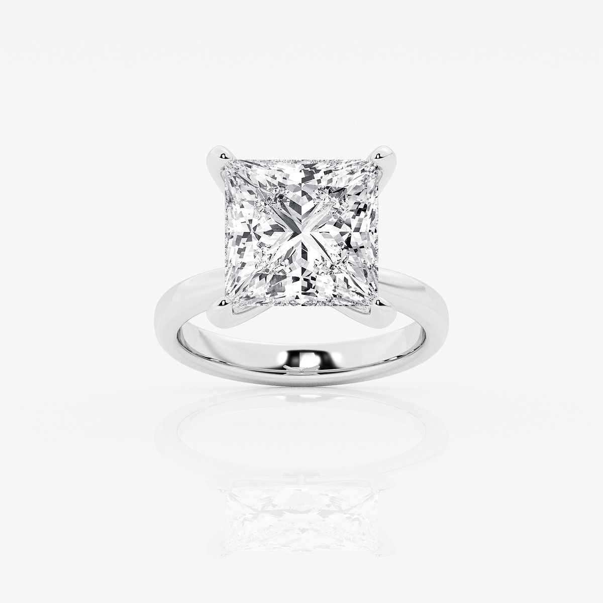 8 ctw Princess Lab Grown Diamond Petite Solitaire Engagement Ring