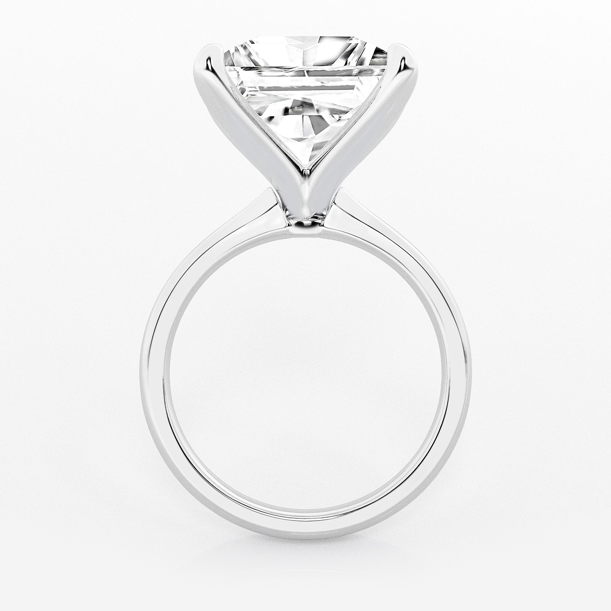 Additional Image 1 for  8 ctw Princess Lab Grown Diamond Petite Solitaire Engagement Ring