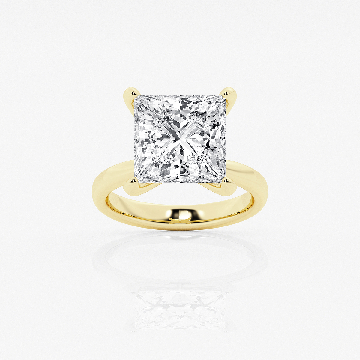 8 ctw Princess Lab Grown Diamond Petite Solitaire Engagement Ring