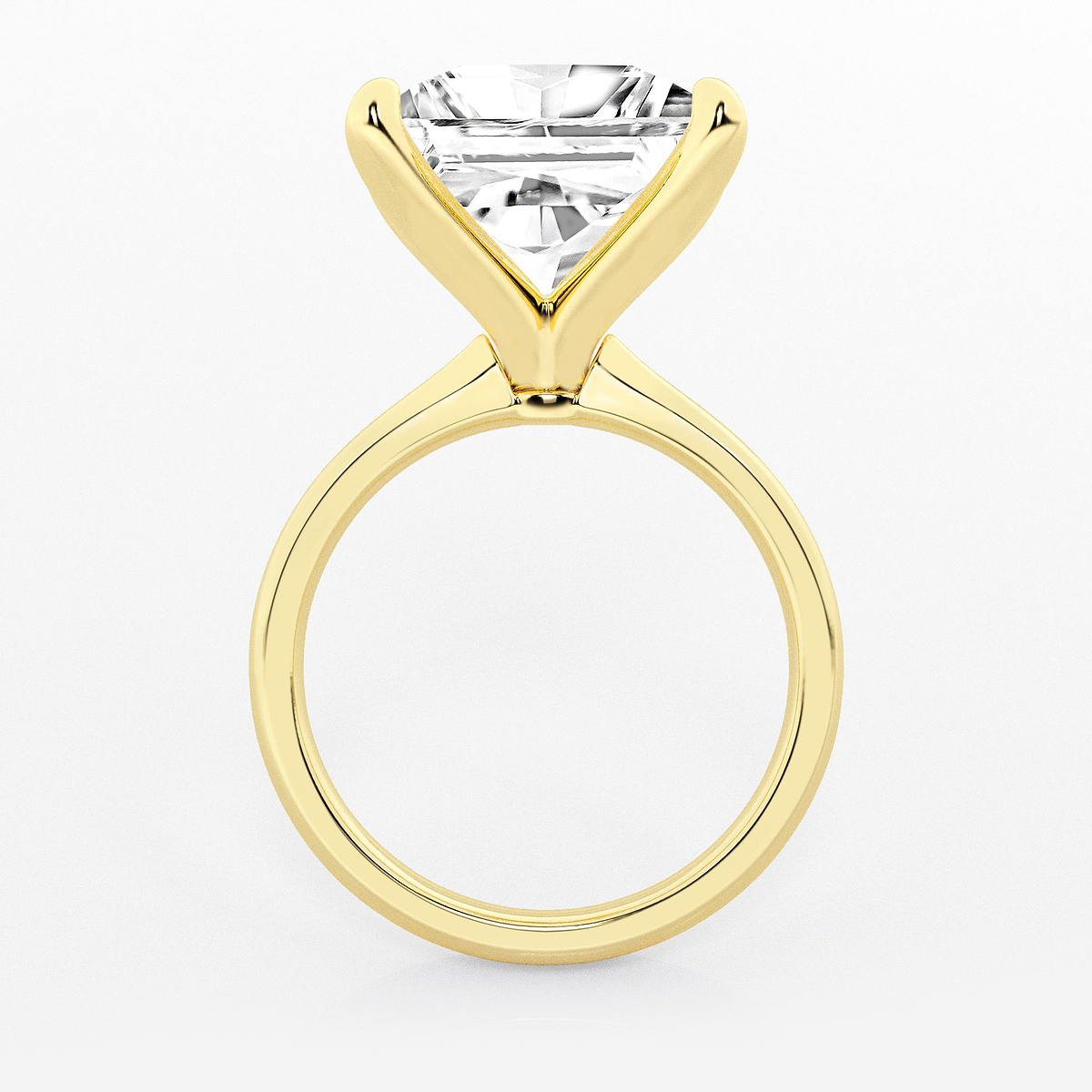 Additional Image 1 for  8 ctw Princess Lab Grown Diamond Petite Solitaire Engagement Ring