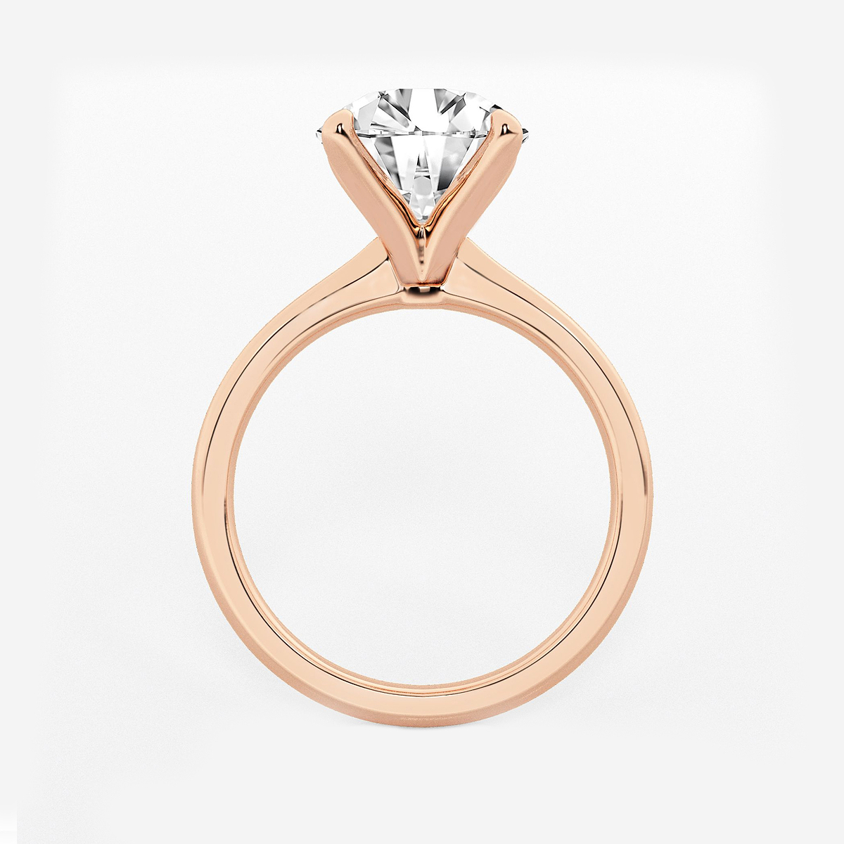 Additional Image 1 for  3 1/2 ctw Round Lab Grown Diamond Petite Solitaire Engagement Ring